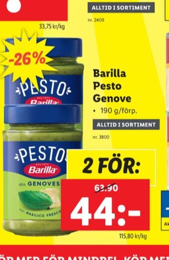 Lidl Baresa pesto erbjuda