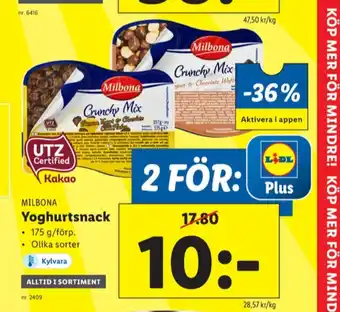 Lidl Milbona crunchy mix erbjuda