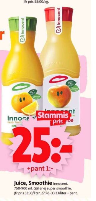 ICA Supermarket Innocent juice erbjuda