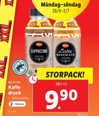 Lidl Milbona iskaffe erbjuda