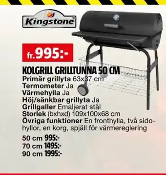 Bauhaus KOLGRILL GRILLTUNNA 50 CM erbjuda
