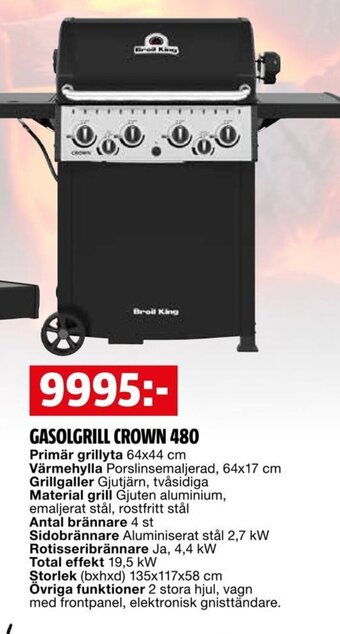 Bauhaus GASOLGRILL CROWN 480 erbjuda
