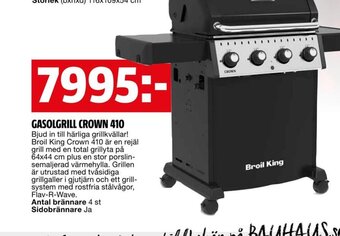 Bauhaus GASOLGRILL CROWN 410 erbjuda