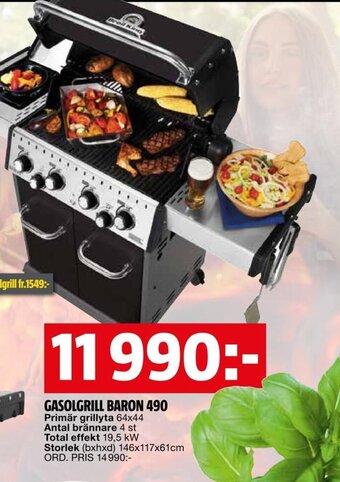 Bauhaus GASOLGRILL BARON 490 erbjuda