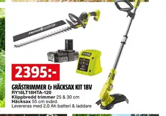 GRÄSTRIMMER & HÄCKSAX KIT 18V