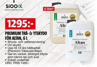 Bauhaus PREMIUM TRÄ- & YTSKYDD FÖR ALTAN, 6 L erbjuda