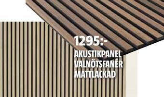 Bauhaus Akustikpanel valnötsfanér mattlackad erbjuda