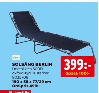 Jem&Fix Solsäng berlin erbjuda
