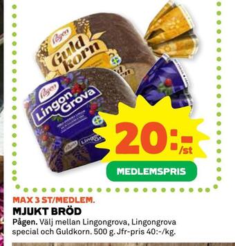 Coop Konsum Mjukt bröd erbjuda
