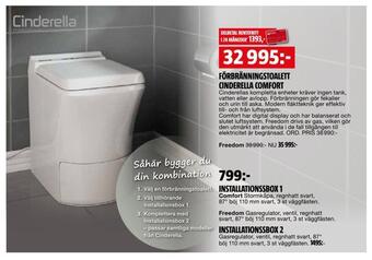 Bauhaus Förbränningstoalett cinderella comfort erbjuda