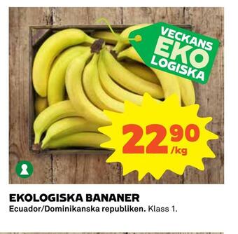 Coop Daglivs Ekologiska bananer erbjuda