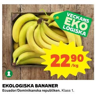 Coop Konsum Ekologiska bananer erbjuda