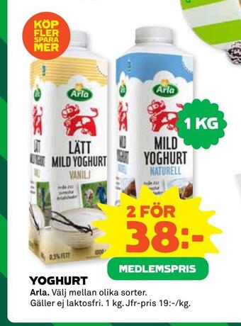 Coop Konsum Yoghurt erbjuda