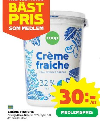 Coop Daglivs Crème fraiche erbjuda