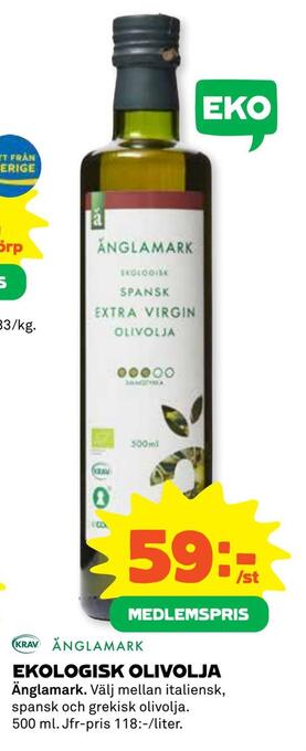 Coop Daglivs Ekologisk olivolja erbjuda