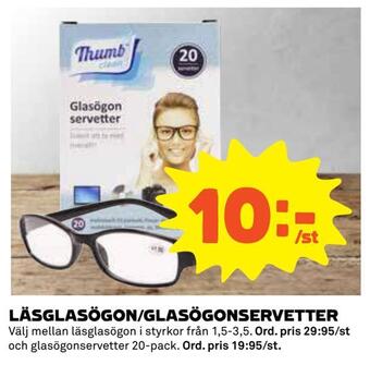 Coop Daglivs Läsglasögon/glasögonservetter erbjuda