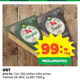 Coop Daglivs Ost erbjuda