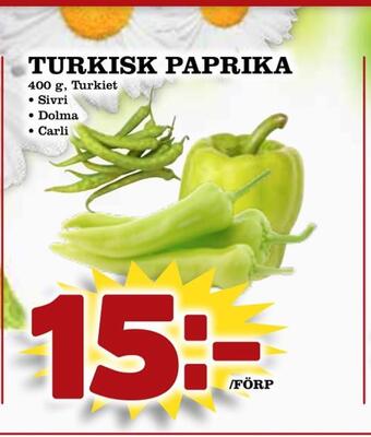 Supergrossen Turkisk paprika erbjuda