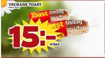 Prisma Mat Veckans toast erbjuda