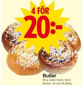 Matöppet Bullar erbjuda