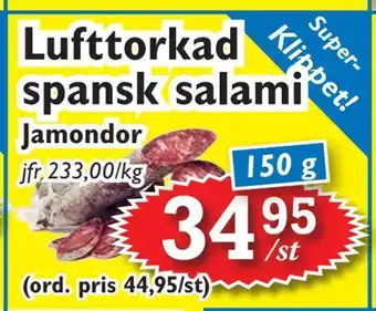 Lufttorkad spansk salami