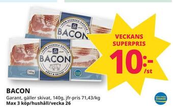 Tempo Bacon erbjuda