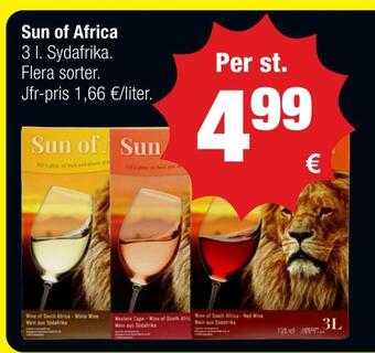 Calle Sun of africa erbjuda