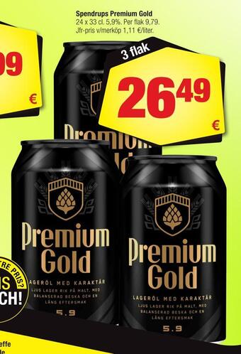 Calle Spendrups premium gold erbjuda