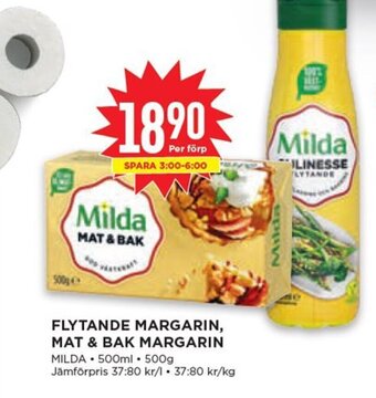Willys FLYTANDE MARGARIN, MAT & BAK MARGARIN erbjuda
