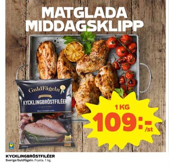 Coop Guldfågeln kycklingbröstfilé erbjuda
