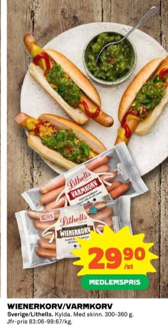 Coop Lithells wienerkorv erbjuda