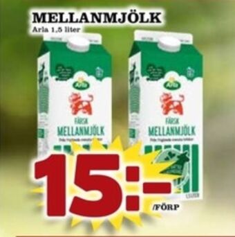 Matdax Arla mellanmjölk erbjuda