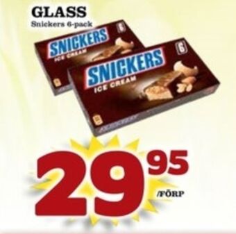 Matdax Snickers glasspinnar erbjuda