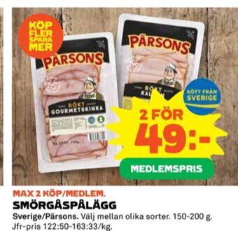 Coop Pärsons kalkon erbjuda
