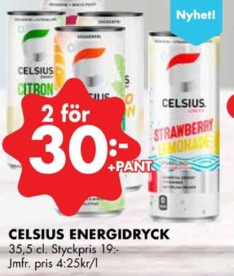 ÖoB Peach vibe energidryck erbjuda