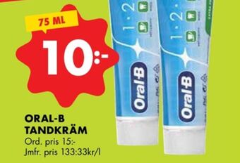 ÖoB Oral-b tandkräm erbjuda