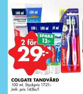 ÖoB Colgate tandkräm erbjuda