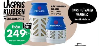 ÖoB Primagaz gas erbjuda