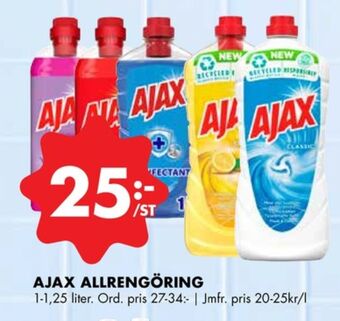 ÖoB Ajax rengöringsmedel erbjuda
