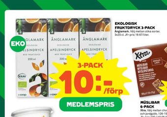 Stora Coop Änglamark fruktdryck erbjuda