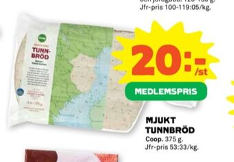 Stora Coop Coop tunnbröd erbjuda