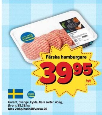 Östenssons Garant hamburgare erbjuda