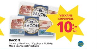 Tempo Garant baconskivor erbjuda