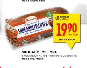 Willys Hemma Skogaholmslimpa erbjuda