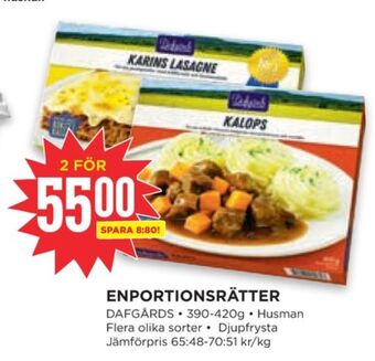 Willys Hemma Dafgårds färdigrätter erbjuda