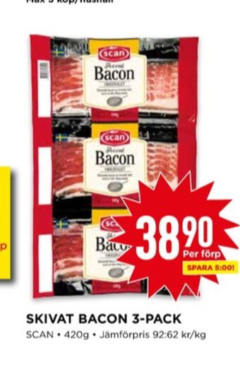 Willys Scan baconskivor erbjuda