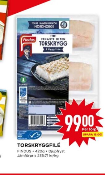 Willys Findus torskfilé erbjuda