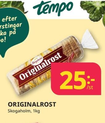 Tempo Originalrost toastbröd erbjuda