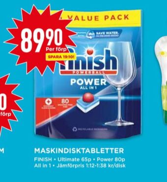 Willys Finish diskmaskintabs erbjuda