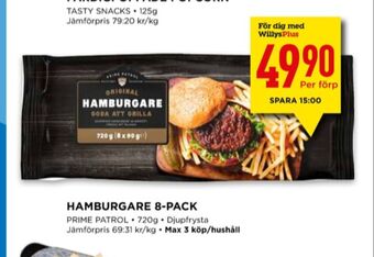 Willys Prime patrol hamburgare erbjuda